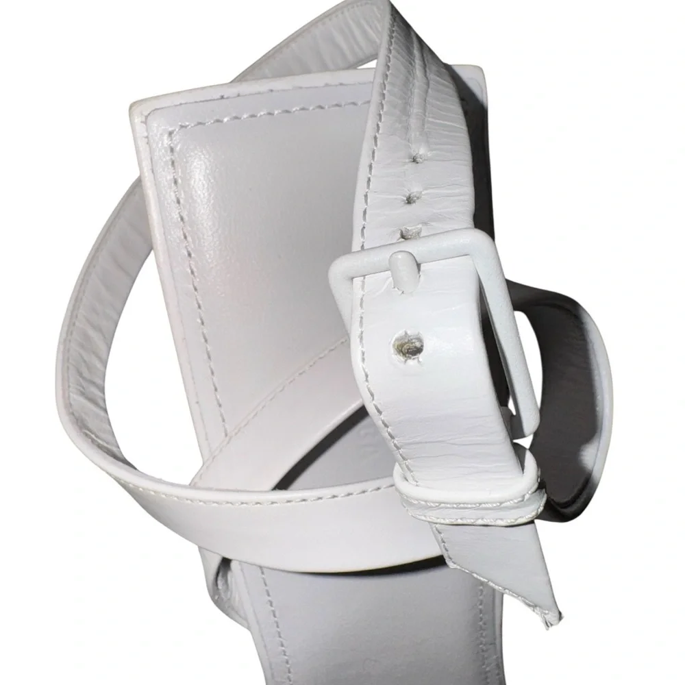 Balenciaga White Ankle Strap Heels - Picture 10 of 16